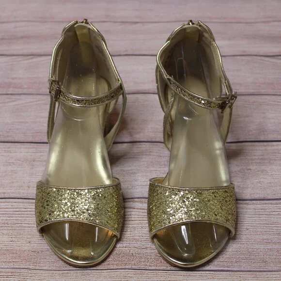 Michael Michael Kors Gold Glitter Low Heels - Picture 3 of 9